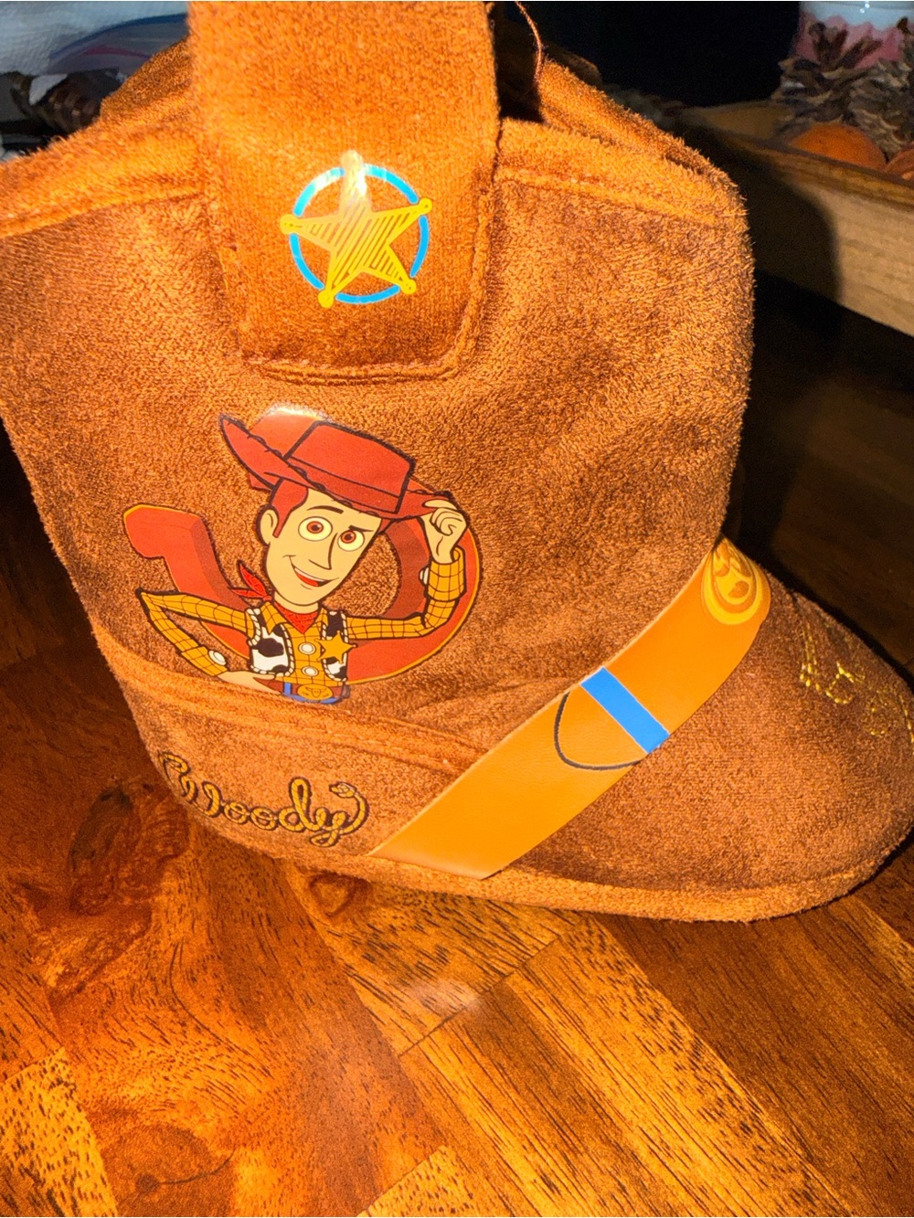 Kids Woody Brown Cowboy Boot Slippers
